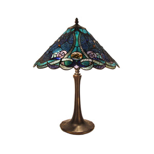 Tiffany Style "Paloma Blue" Table Lamp
